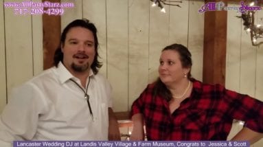 Lancaster Wedding DJ, Landis Valley Village & Farm Museum, Lancaster PA, Congrats  Jessica & Scott