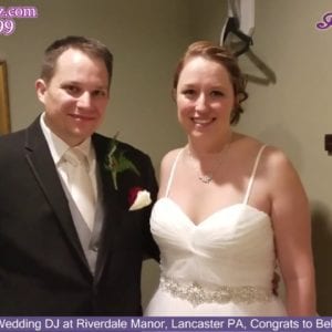 Lancaster Wedding DJ, Riverdale Manor, Lancaster PA Wedding, Congrats Belinda & Matt