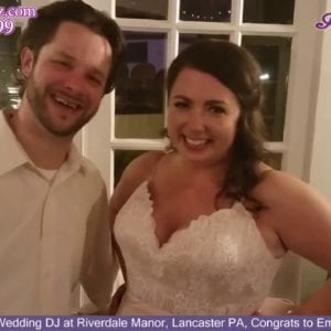Lancaster Wedding DJ, Riverdale Manor, Lancaster PA Wedding, Congrats Emily & Jason
